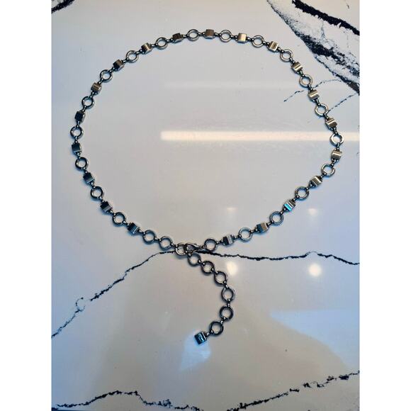 Fossil Silver Chain Link Belt Adjustable Toggle Waist Belt main image 6